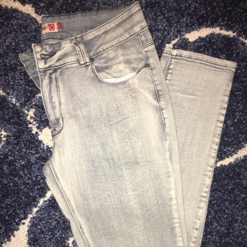 Contraband Grey Denim Skinny Jeans